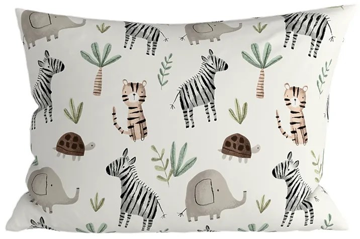 Sada 2 ks dekoračných obliečok na vankúš JUNGARI 40x60 cm, krémová