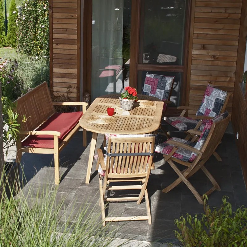 Doppler TECTONA - drevený rozťahovací teakový stôl 150/200x95 cm - 2. KVALITA (N294)