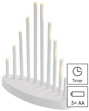 LED svietenie Avas s časovačom 24,5 cm teplá biela