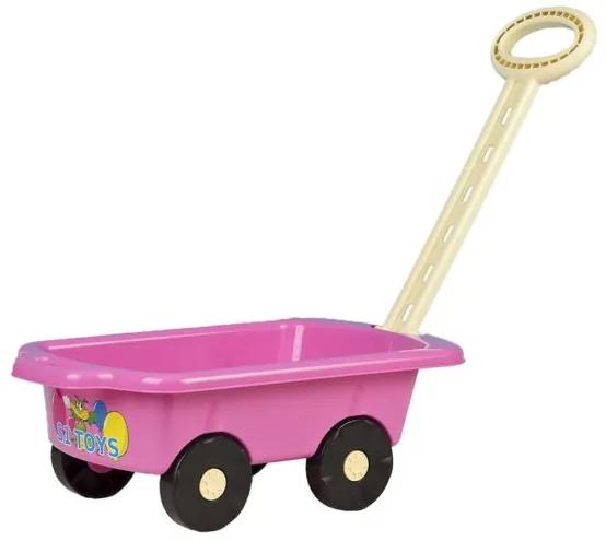 BAYO Detský vozík Vlečka BAYO 45 cm rúžový