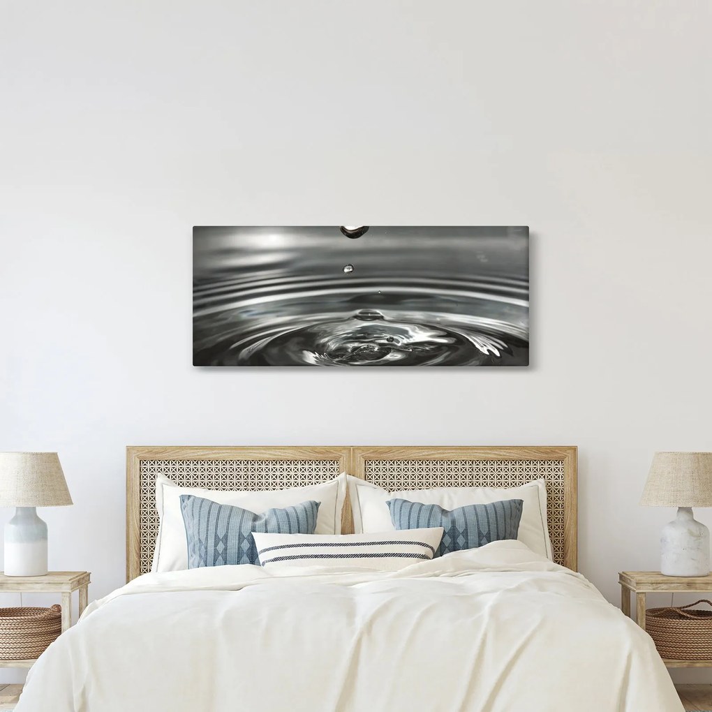 Obraz kvapky vody (120x50 cm)
