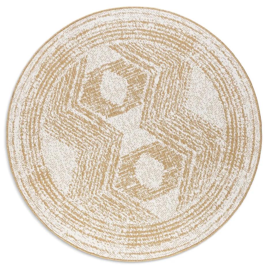 ELLE Decoration koberce Kusový koberec Gemini 106032 Ochre kruh z kolekcie Elle – na von aj na doma - 100x100 (priemer) kruh cm