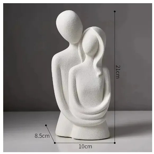 Keramická stolová dekorácia 21x8,5x10 cm biela