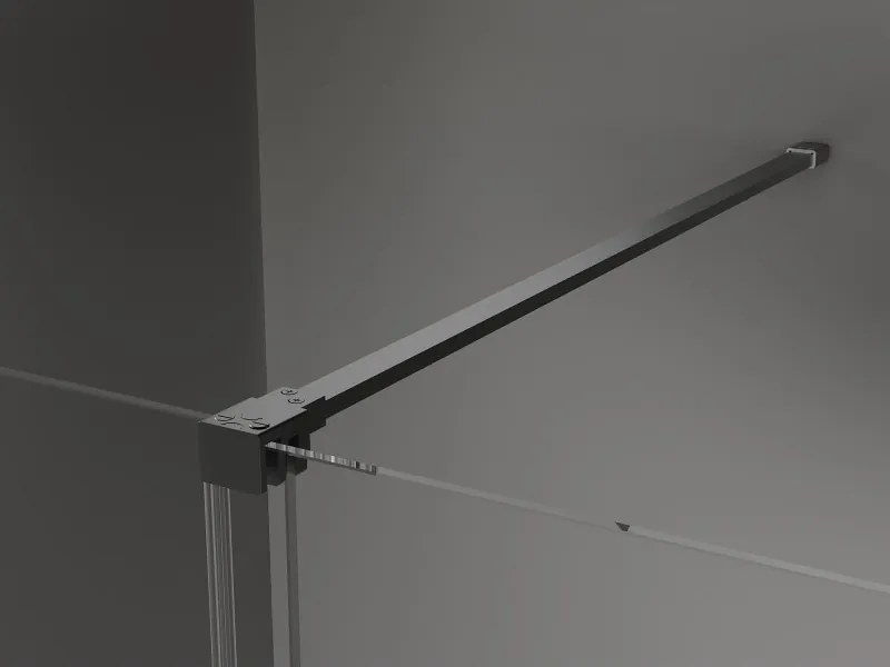 Mexen Velar, sprchová zástena s posuvnými dverami Walk-in 70 x 200 cm, 8mm šedé sklo, grafitová, 871-070-000-43-95