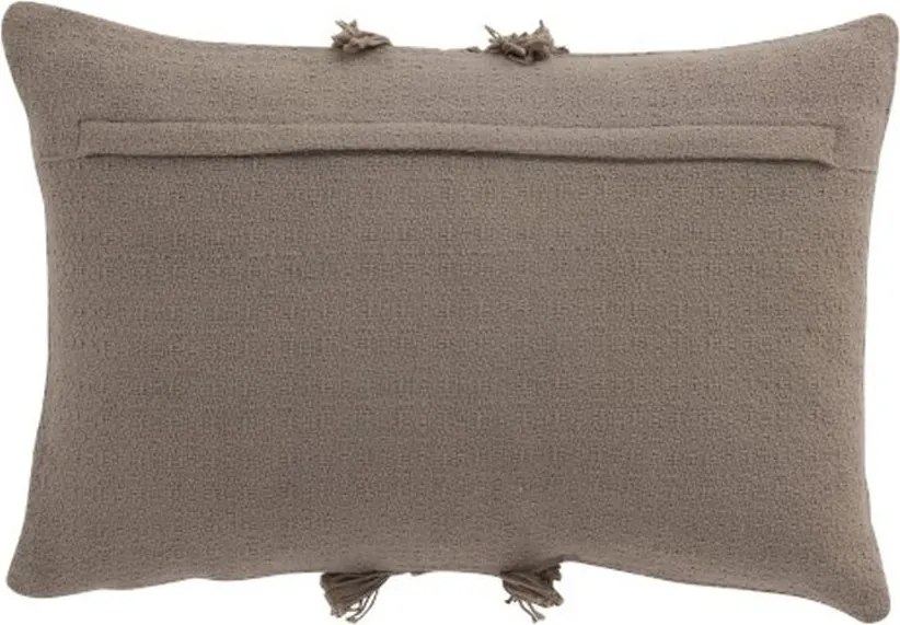 Taupe bavlnený vankúš Fransen Rand so strapcami - 30*45 cm
