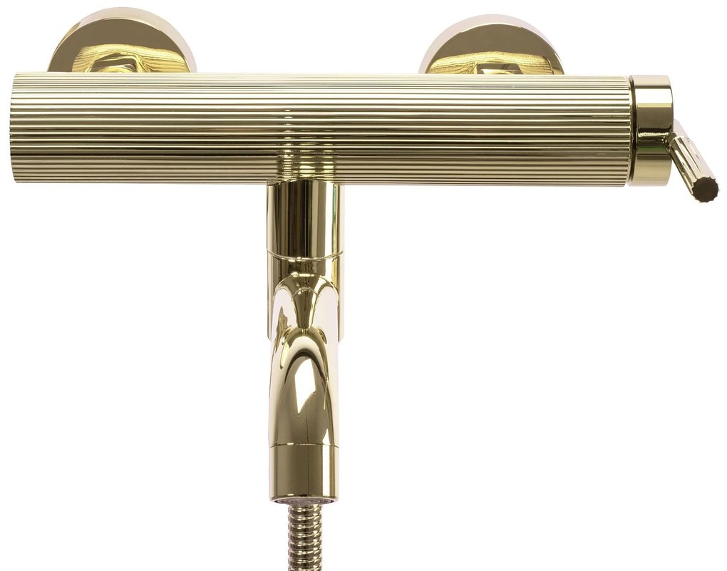Rea Argon, vaňová batéria s ručnou sprchovou súpravou, zlatá lesklá, REA-B7805