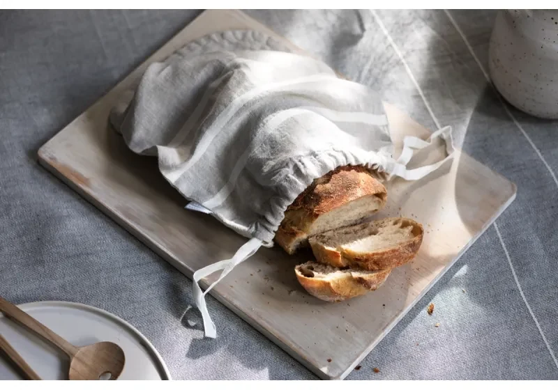 Zero waste ľanové vrecúško na chlieb