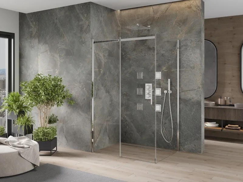 Mexen Omega posuvná sprchová kabína 120 x 90 cm, priehľadná, chróm - 825-120-090-01-00