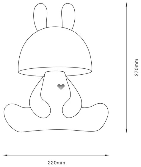 LED Stmievateľná detská dotyková lampička FANCY LED/2,5W/3,7V čierna/červená