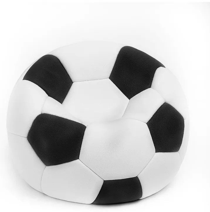 Sedací vak futbalová lopta malá bielo-čierna EMI