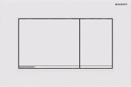Geberit 115.883.JT.1 - Splachovacie tlačidlo Sigma30 24,6x16,4 cm biele / lesklý chróm
