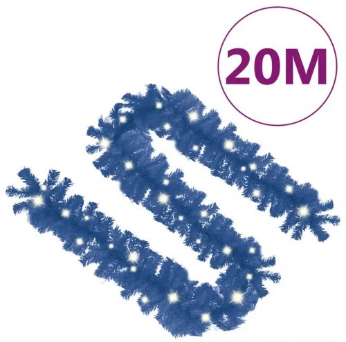 vidaXL Vianočná girlanda s LED svetielkami 20 m modrá-