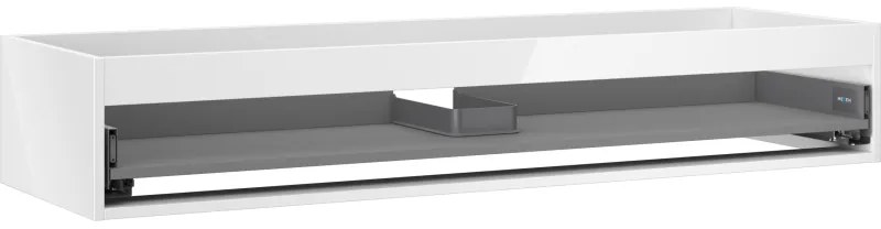 Mexen Box-A, závesná skrinka, 140 cm, 1 zásuvka, biela lesklá, 91AX0-1400-235-1-00