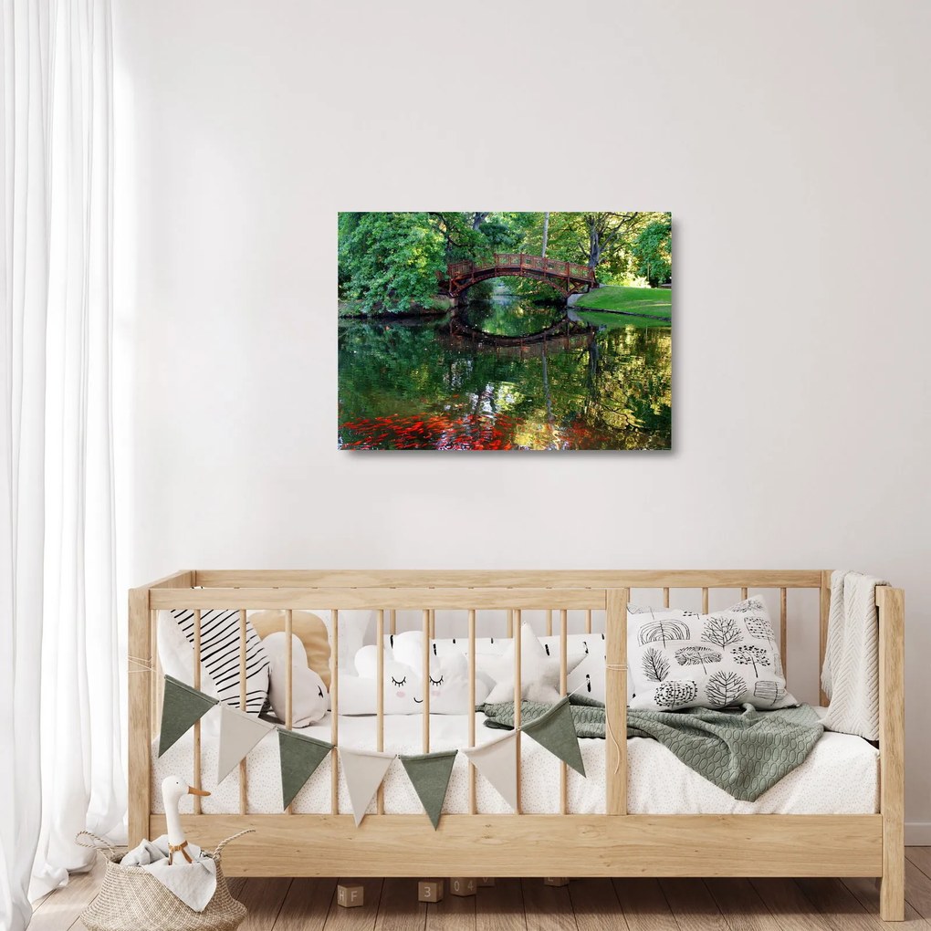 Sklenený obraz rieky (70x50 cm)