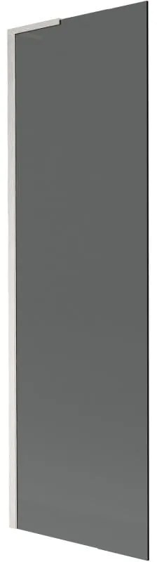 Mexen Next L, 1-krídlová vaňová zástena 60 x 150 cm, 6mm šedé sklo, 6mm číre sklo, profil brúsená oceľ, 895-060-000-03-40-97