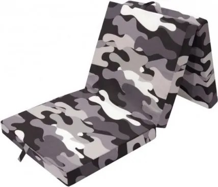 Skladací matrac Samba, čierno-šedý vzor%