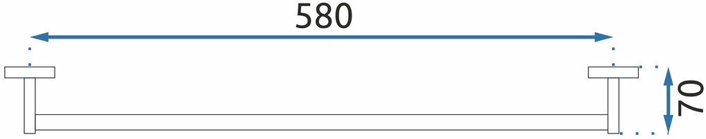 Rea príslušenstvo, 1-ramenný vešiak do kúpeľne na uteráky MIST 1, čierna, REA-80016