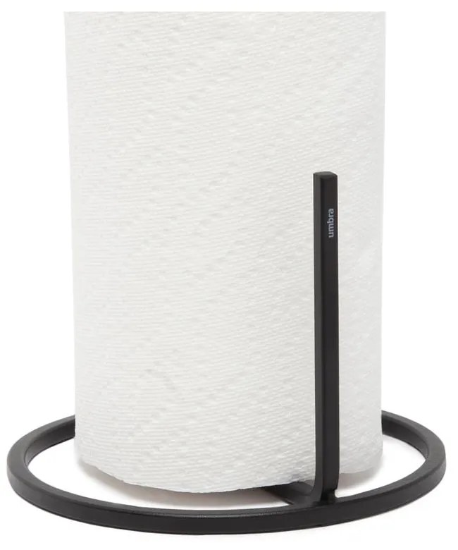 Čierny oceľový držiak na kuchynské utierky ø 17 cm Squire – Umbra