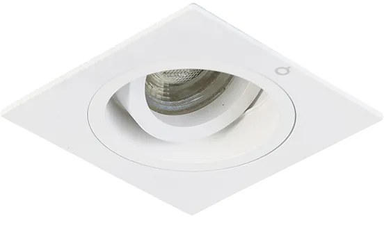 Sada 6 zapustených bodových svetiel štvorcových bielych otočných a naklápacích - Chuck