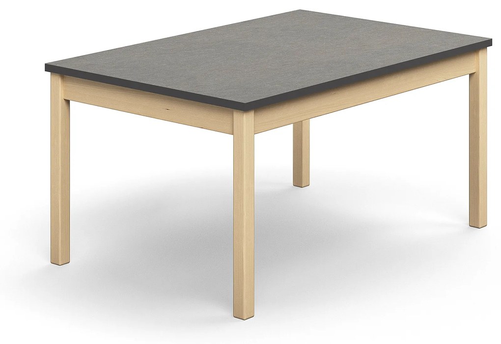 Stôl DECIBEL, 1200x800x590 mm, akustické linoleum - tmavošedá