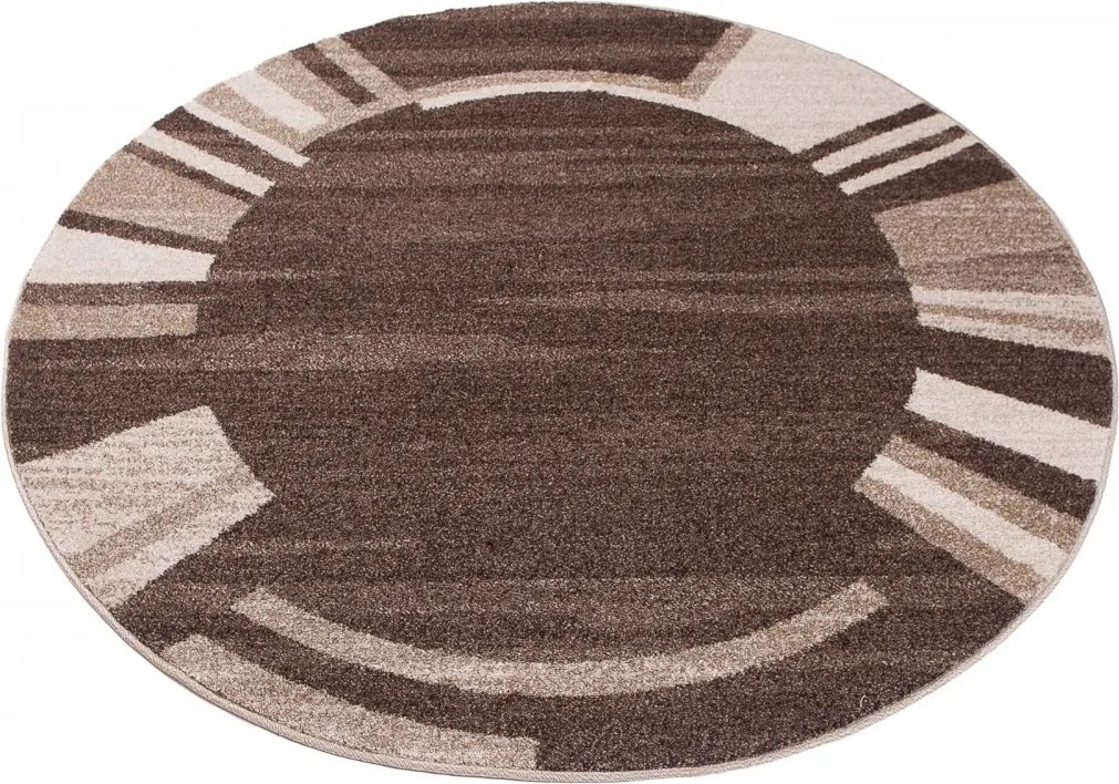 TA Koberec 3443A TMAVOHNEDÉ SARI KOLESO 3UX Rozmer: 200x200 cm