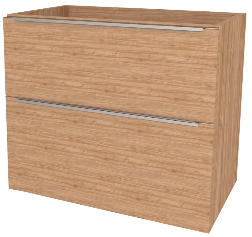 Mereo, Mereo Mailo, kúpeľňová skrinka 81 cm, chróm madlo, Multidecor, Light Select Walnut, MER-CN591SLSW1