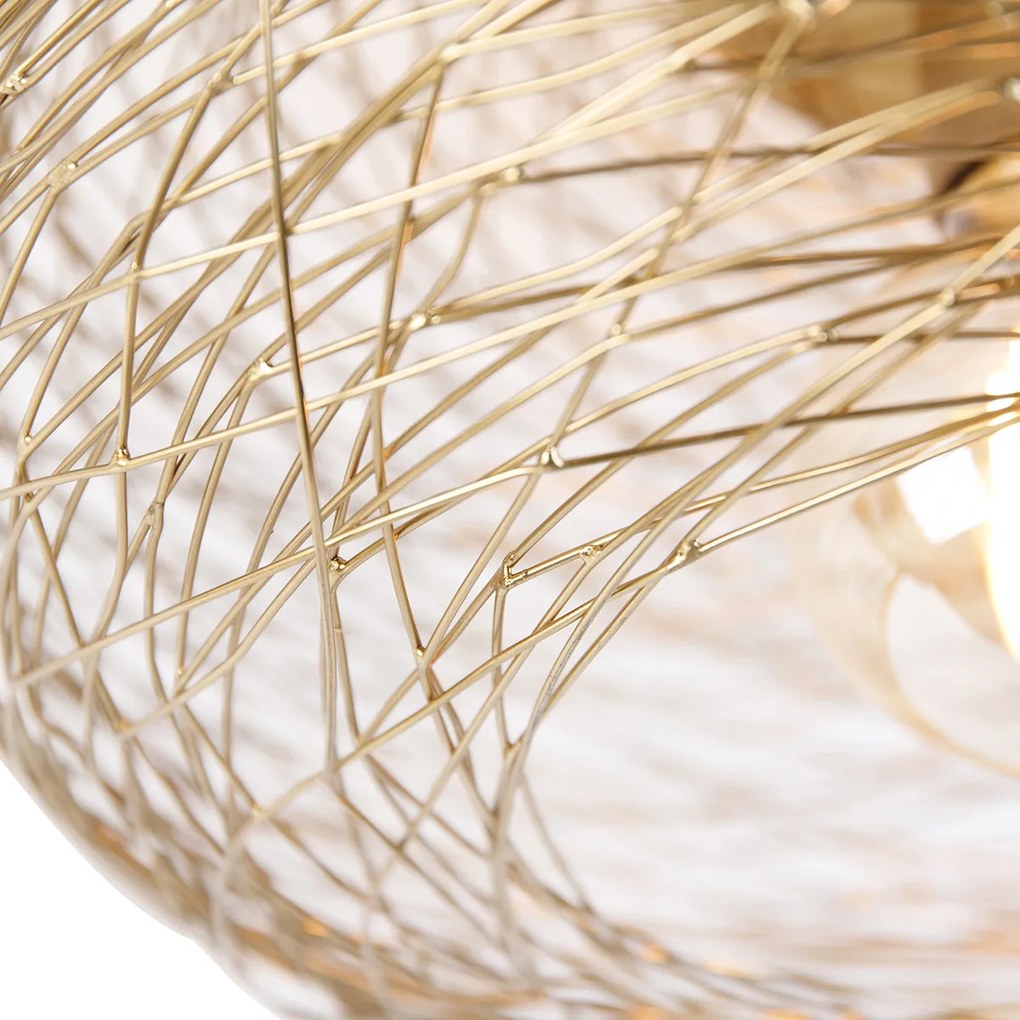 Inteligentné stropné svietidlo zlaté oválne vrátane Wifi G95 - Sarella