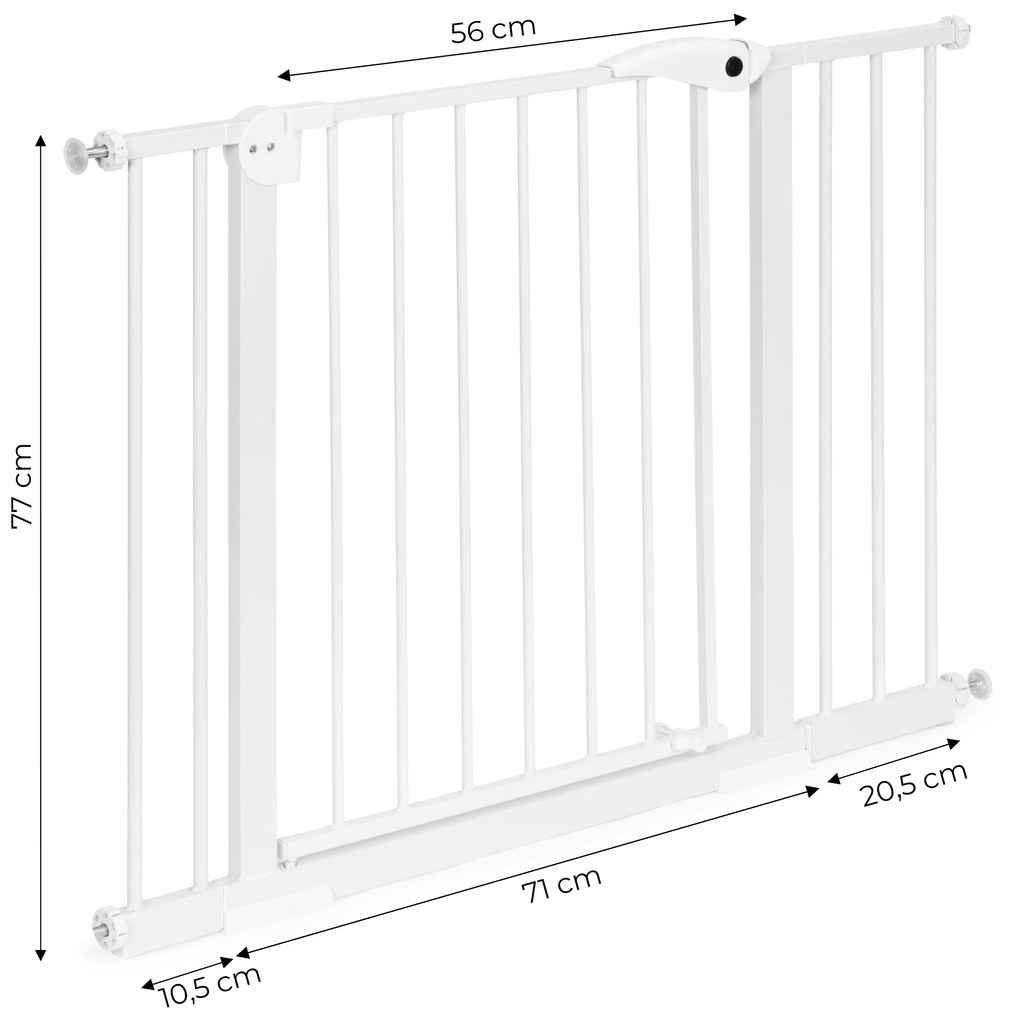 Bezpečnostná zábrana 74-105 cm na schody, biela ECOTOYS