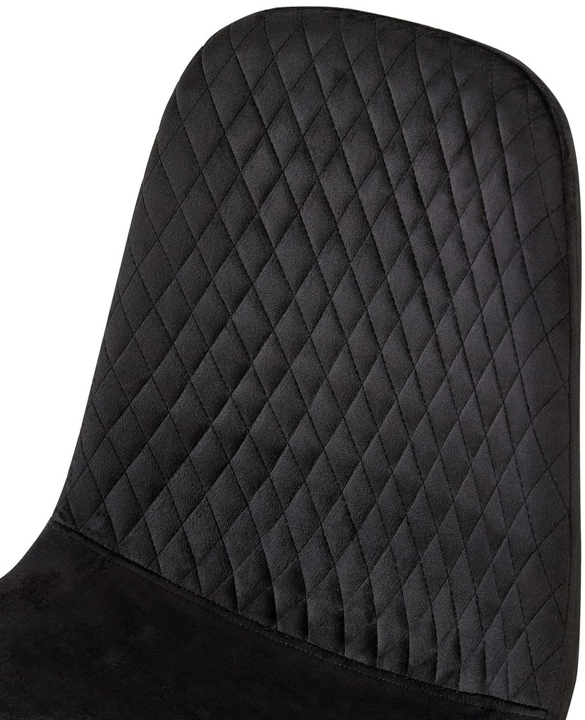 Stolička Giverny zamat - čierna