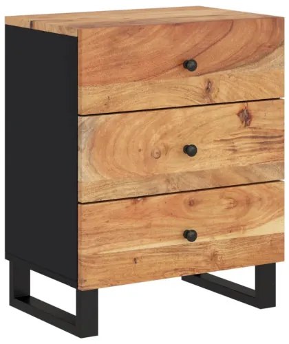 vidaXL Nočná skrinka 50x33x62 cm masívna akácia a spracované drevo-
