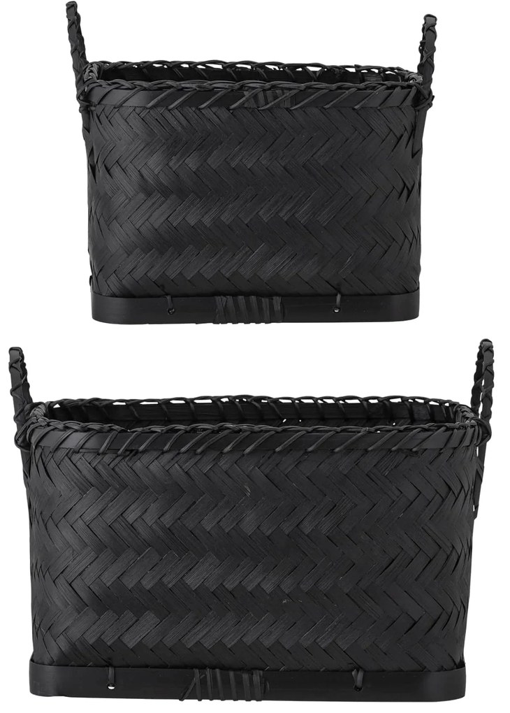 Bloomingville Úložný kôš Carmil Black Seagrass Väčší
