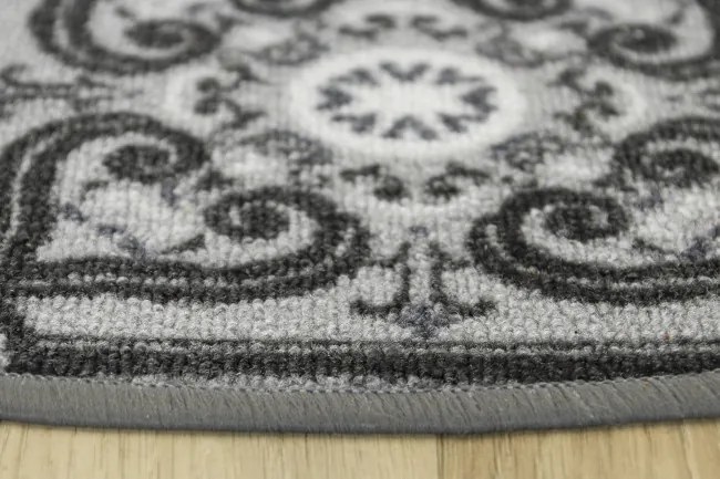 Protišmykový koberec Patchwork sivý