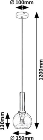 Rabalux 72171 - Luster na lanku CENTIO 1xE27/40W/230V