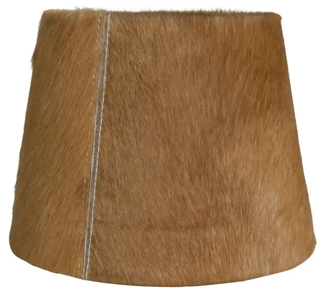 Svetlo hnedé tienidlo na lampu z hovädzej kože - Ø 20* Ø 15*15cm