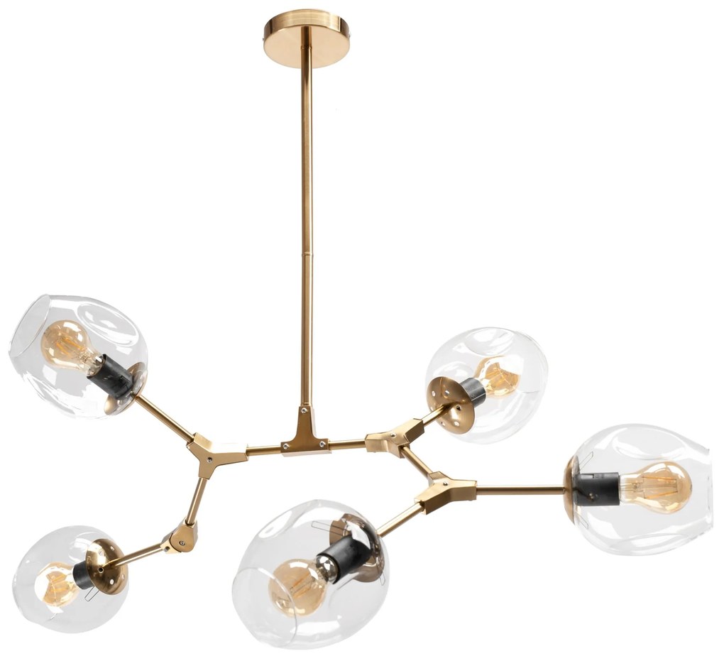 Toolight - Závesná lampa 5xE27 APP506-5C, zlatá, OSW-08555