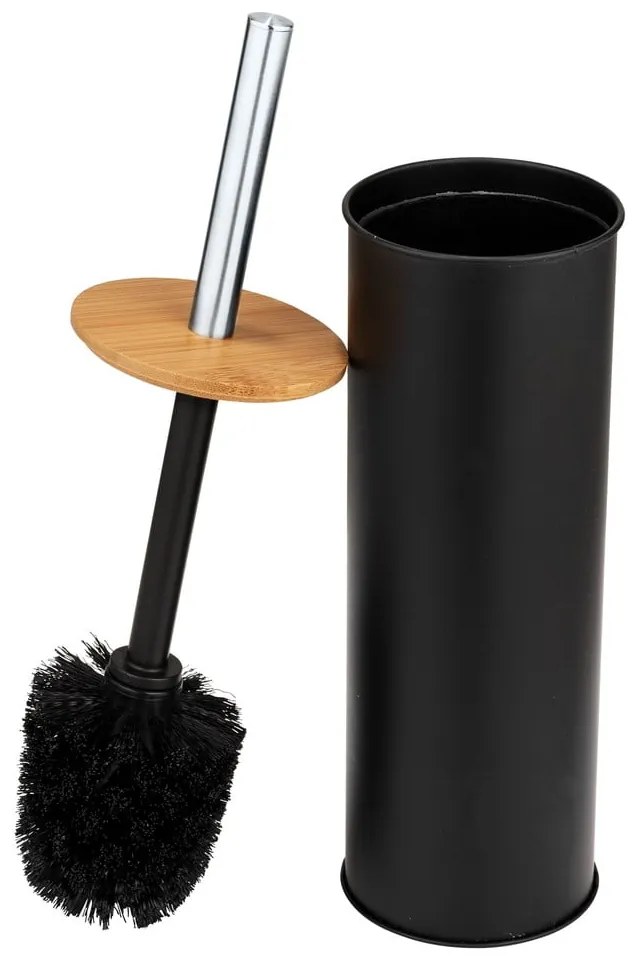 Čierna oceľová WC kefa Tortona – Wenko