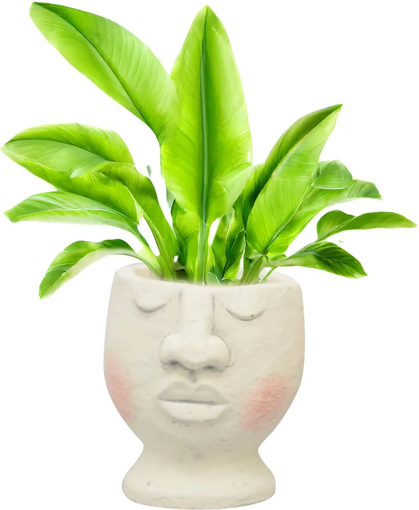 Květináč FACE bílý