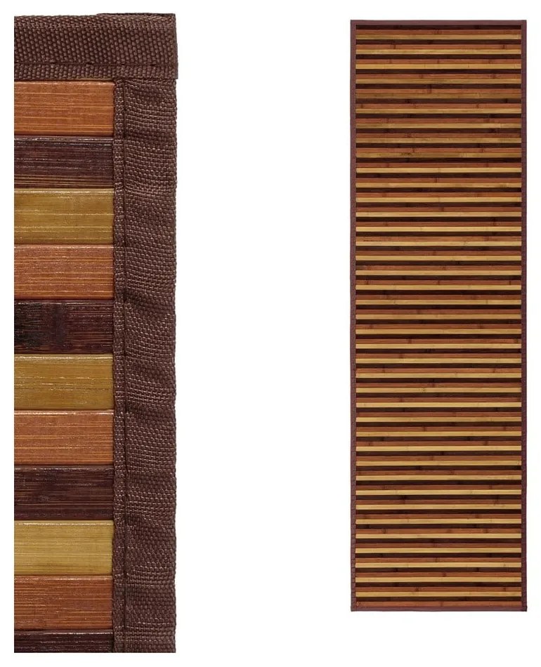 Bambusový behúň v hnedo-horčicovej farbe 60x200 cm – Casa Selección