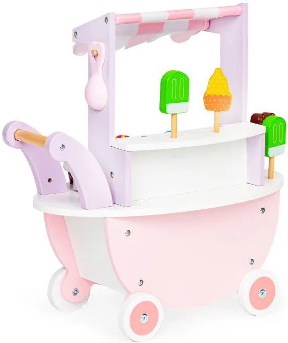 Drevený zmrzlinový stánok s príslušenstvom