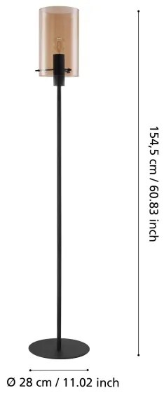 Eglo 39542 - Stojacia lampa POLVERARA 1xE27/40W/230V