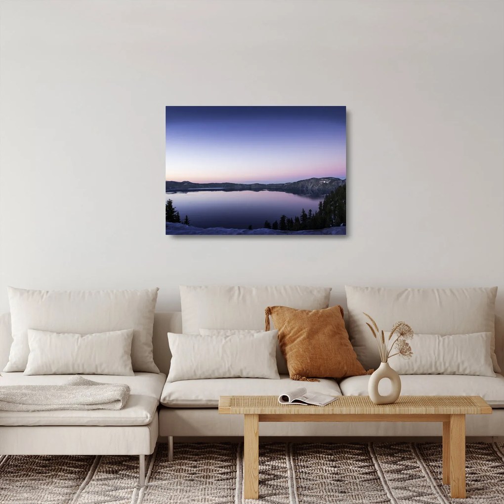 Sklenený obraz jazera (70x50 cm)