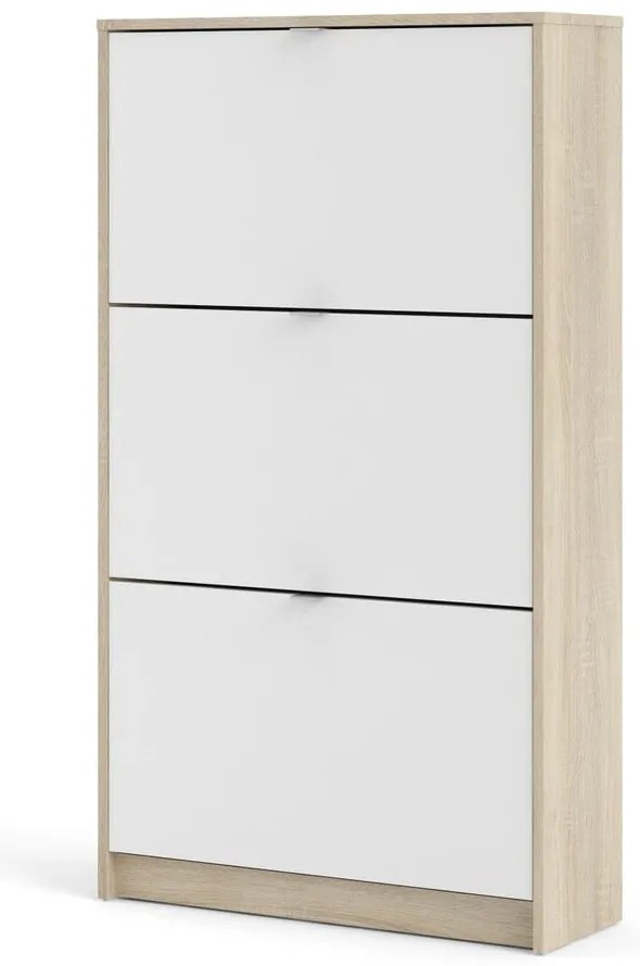 Výklopná skrinka na topánky v dekore duba v bielo-prírodnej farbe Shoes - Tvilum