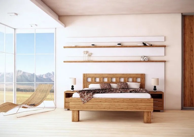 WOOD SERVICE Posteľ Janka Kráľovská výška bez úložného priestoru 140 x 200