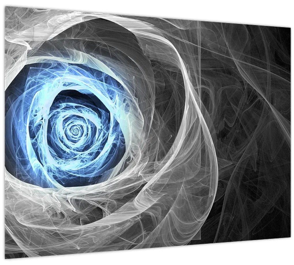 Obraz - Abstraktné ruže modrá (70x50 cm)