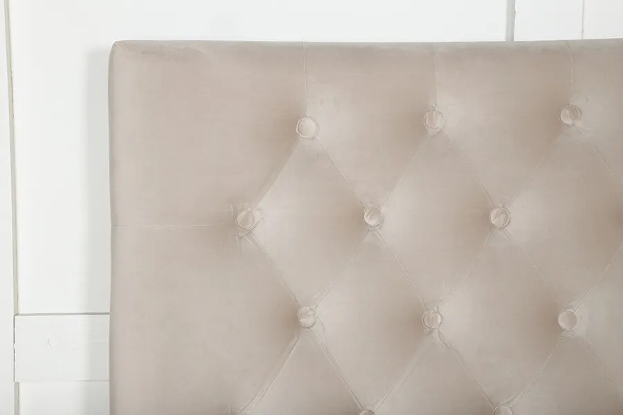 Furudal 120 boxspring posteľ béžový zamat čelo Furuvik