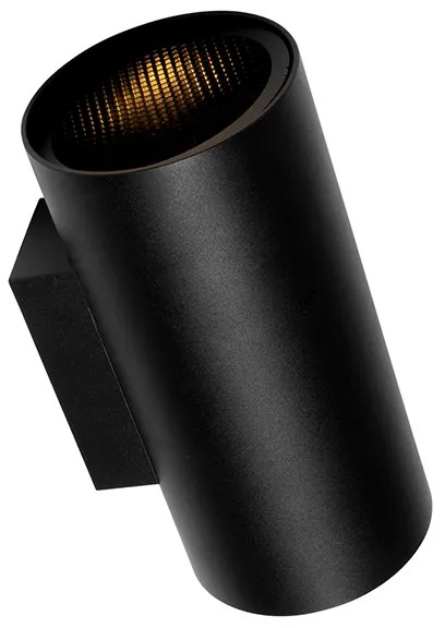 Dizajnová okrúhla nástenná lampa čierna - Sab Honey