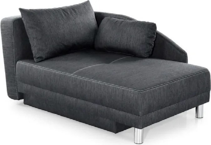 Pohovka s bočnou opierkou Roy, šedá tkanina, rozkládacia