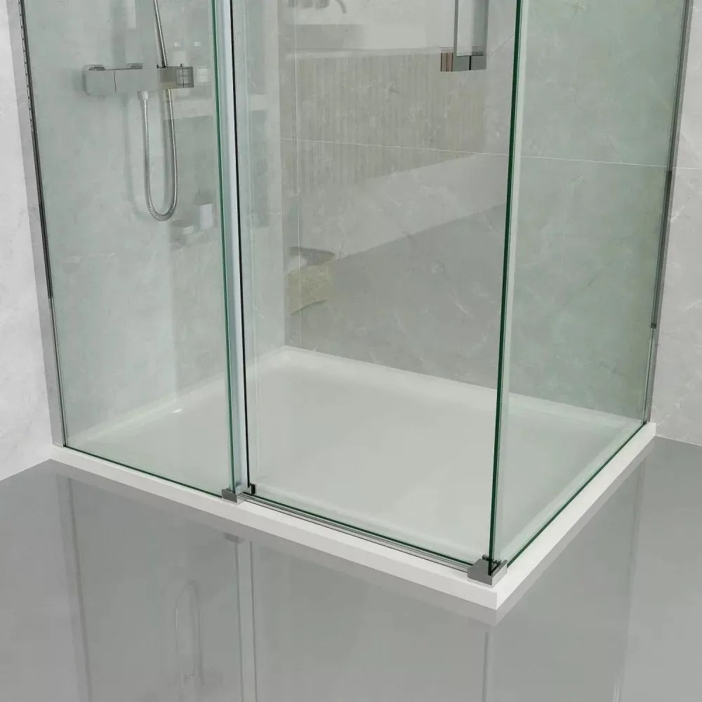 BPS-koupelny Obdĺžnikový sprchový kút HYD-ZBD-900 120x90 cm chrom/transparent - bez vaničky