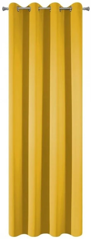 Luxusný zatemňovací záves žltej farby do obývačky 135 x 250 cm