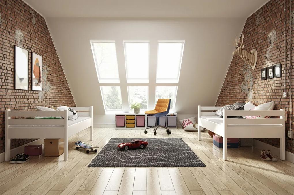 Kamil 90x200 poschodová posteľ Natural - bez povrchovej úpravy Pravé